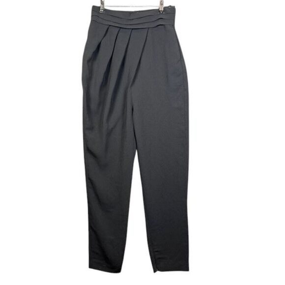 C/MEO Collective Harmony Pants High Waist Drape Pleats Taper Zipper Ankle Small - Picture 1 of 13